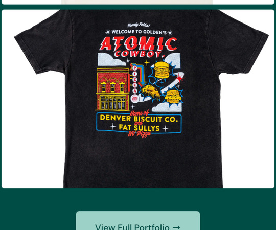 Black Atomic Cowboy t-shirt