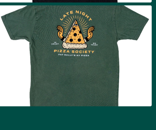 Olive Pizza Society t-shirt